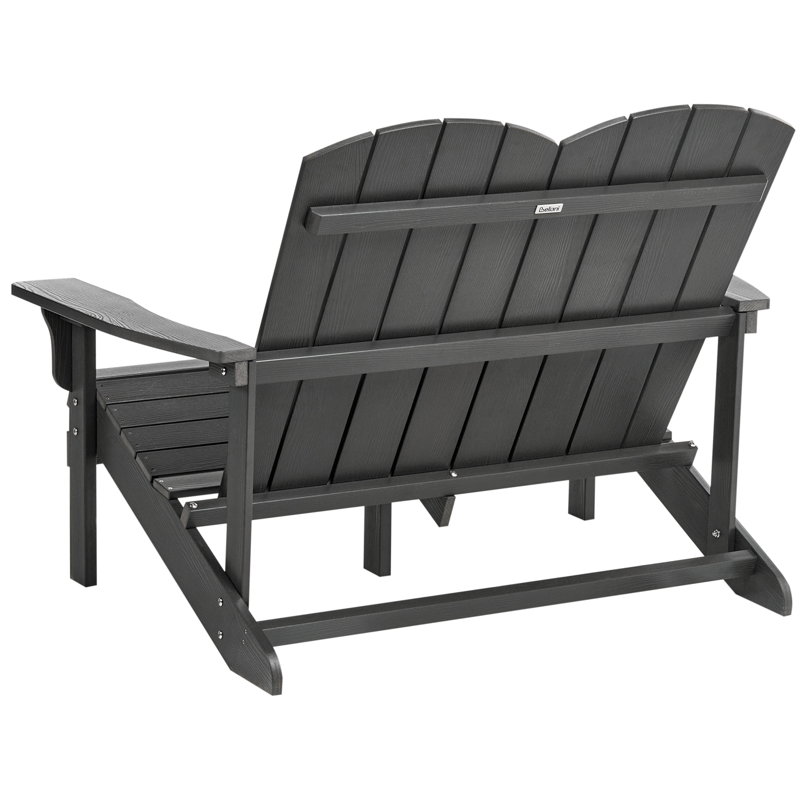 Havebænk Adirondack 125 cm - Grå - Havemøbler - Havesofaer & bænke - Udendørs bænk & havebænk
