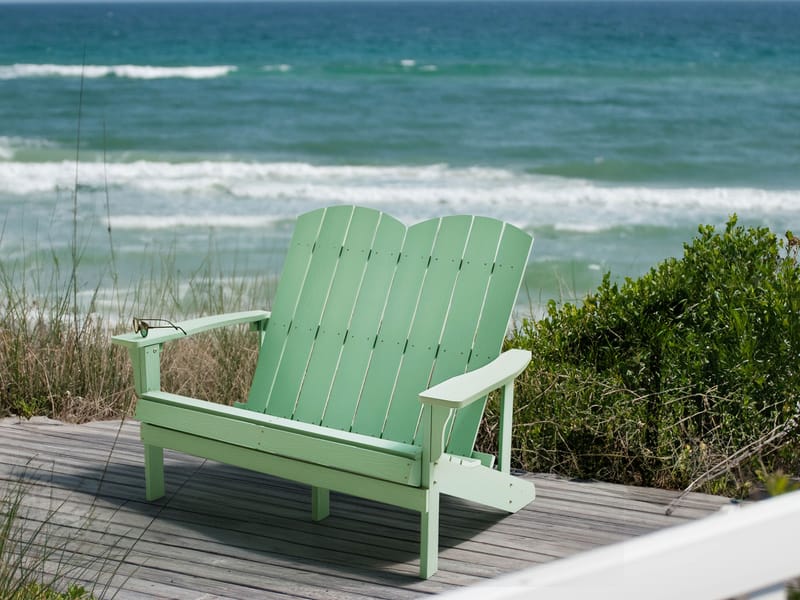 Havebænk Adirondack 125 cm - Grøn - Havemøbler - Havesofaer & bænke - Udendørs bænk & havebænk