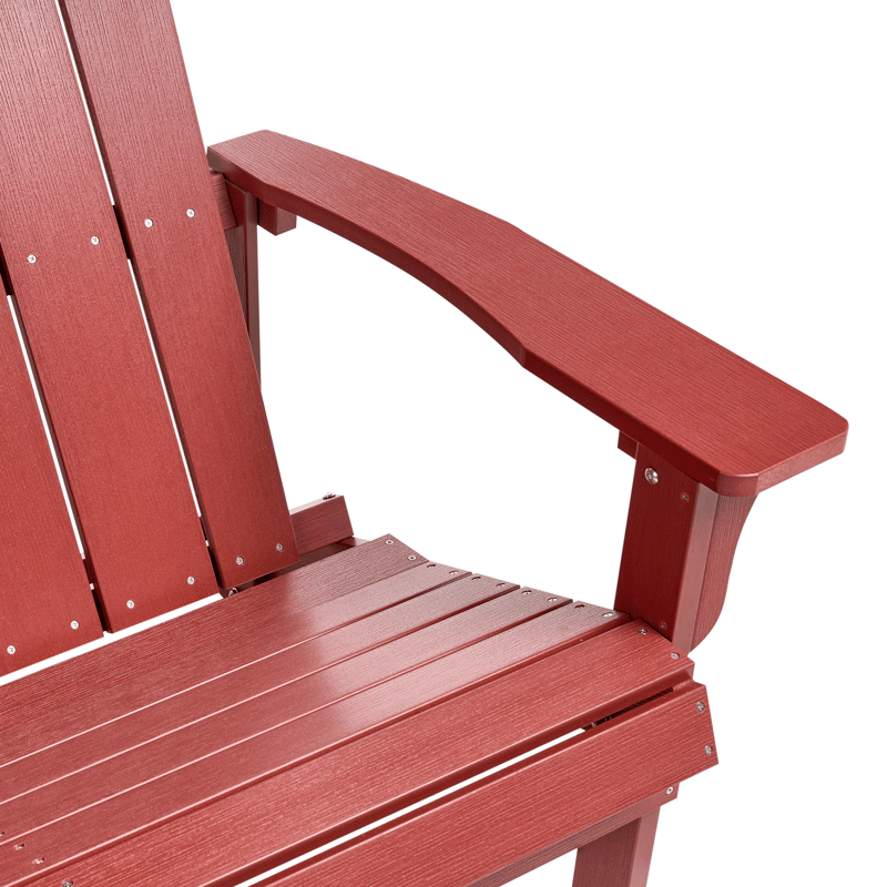 Havebænk Adirondack 125 cm - Rød - Havemøbler - Havesofaer & bænke - Udendørs bænk & havebænk