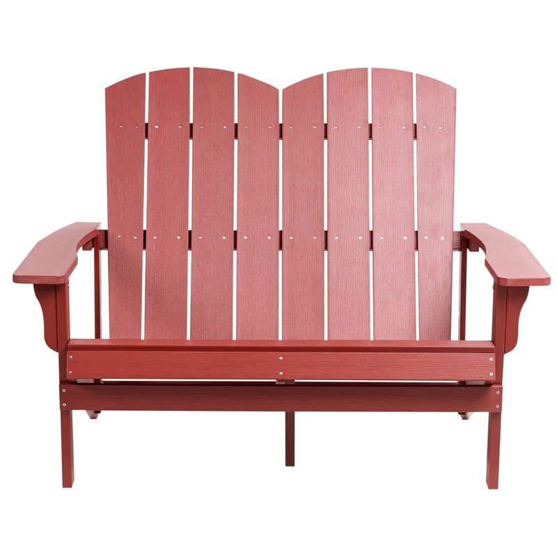 Havebænk Adirondack 125 cm - Rød - Havemøbler - Havesofaer & bænke - Udendørs bænk & havebænk