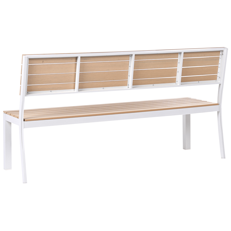 Havebænk Como 174 cm - Beige/Hvid - Havemøbler - Havesofaer & bænke - Udendørs bænk & havebænk