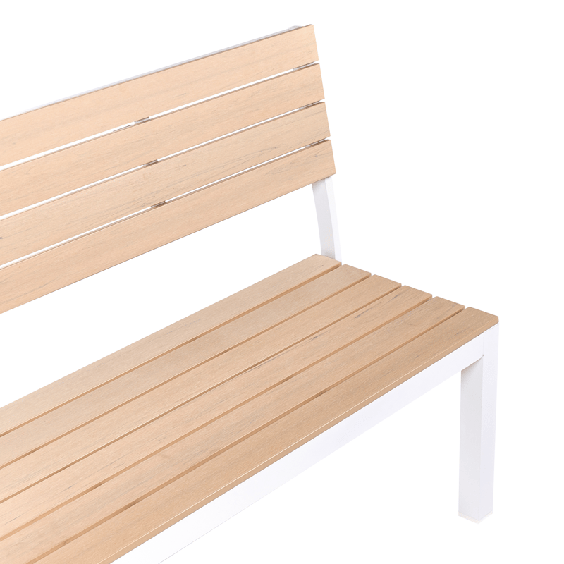 Havebænk Como 174 cm - Beige/Hvid - Havemøbler - Havesofaer & bænke - Udendørs bænk & havebænk