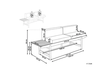 Havebænk Giaveno - 210x65x84 cm - Havemøbler - Havesofaer & bænke - Udendørs bænk & havebænk