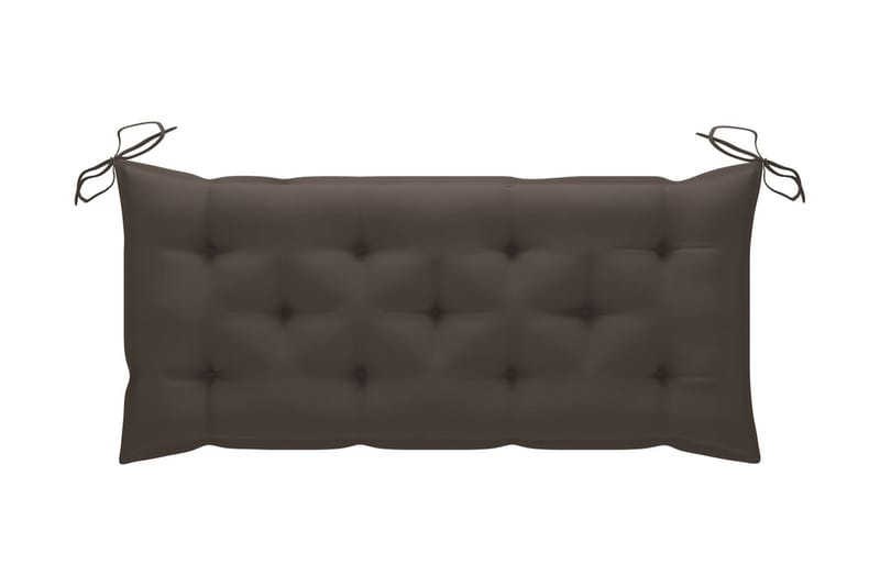 havebænk med hynde 120 cm bambus - Brun - Havemøbler - Havesofaer & bænke - Udendørs bænk & havebænk