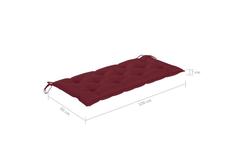 havebænk med hynde 120 cm bambus - Brun - Havemøbler - Havesofaer & bænke - Udendørs bænk & havebænk