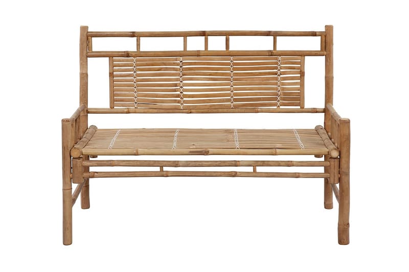 havebænk med hynde 120 cm bambus - Brun - Havemøbler - Havesofaer & bænke - Udendørs bænk & havebænk