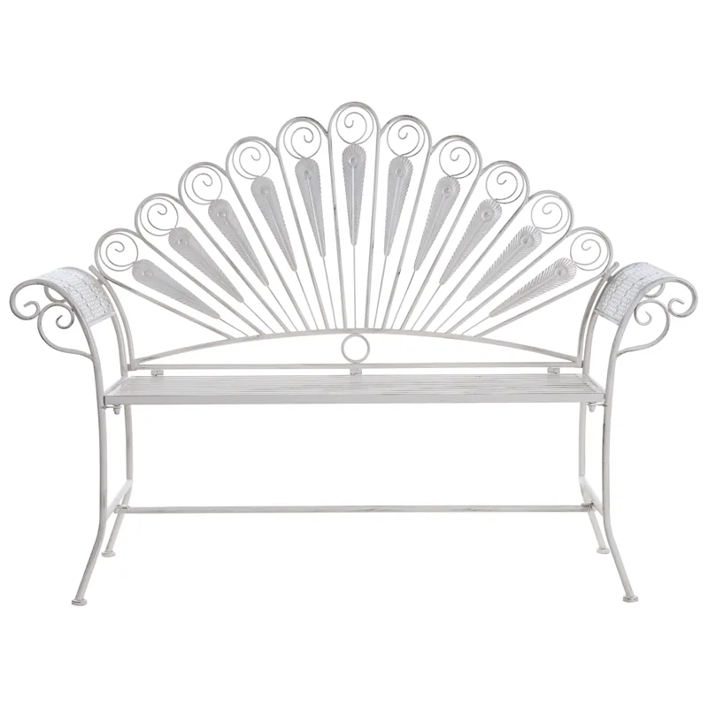 Havebænk Pavia 146 cm Jern, Hvid