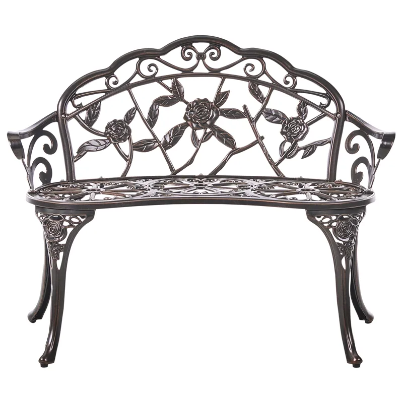 Havebænk Piura 88 cm Aluminium, Brun