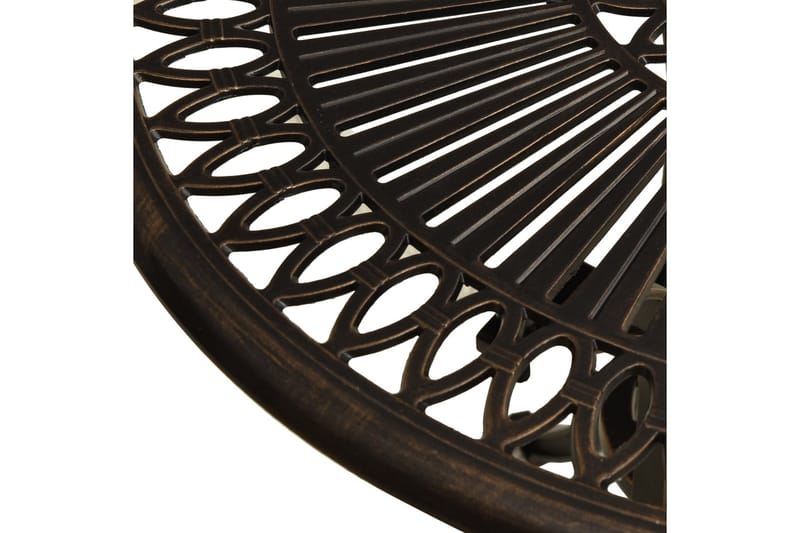 Havebord 62x62x65 cm Støbt Aluminium Bronzefarvet - Brun - Havemøbler - Havesofaer & bænke - Udendørs bænk & havebænk