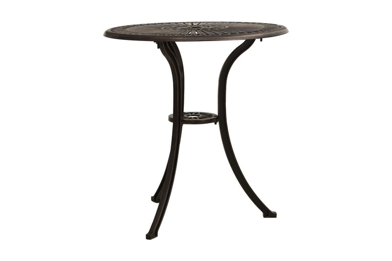 Havebord 62x62x65 cm Støbt Aluminium Bronzefarvet - Brun - Havemøbler - Havesofaer & bænke - Udendørs bænk & havebænk