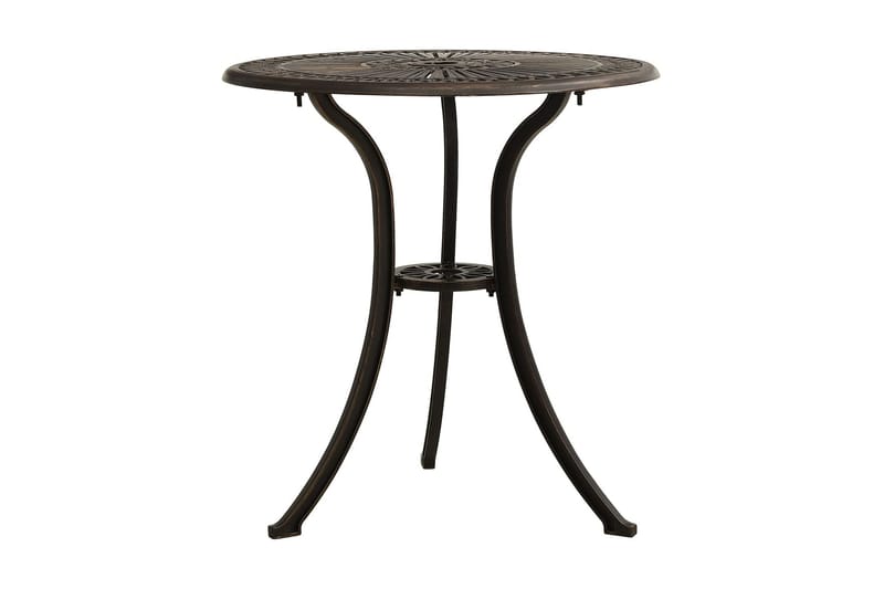 Havebord 62x62x65 cm Støbt Aluminium Bronzefarvet - Brun - Havemøbler - Havesofaer & bænke - Udendørs bænk & havebænk