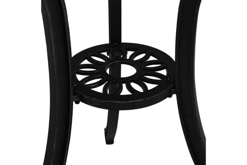 Havebord 62x62x65 cm Støbt Aluminium Sort - Sort - Havemøbler - Havesofaer & bænke - Udendørs bænk & havebænk