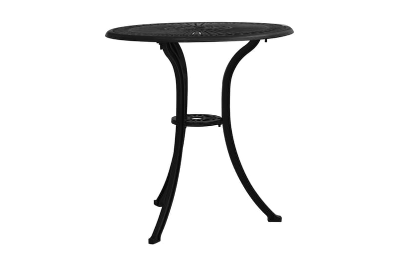 Havebord 62x62x65 cm Støbt Aluminium Sort - Sort - Havemøbler - Havesofaer & bænke - Udendørs bænk & havebænk