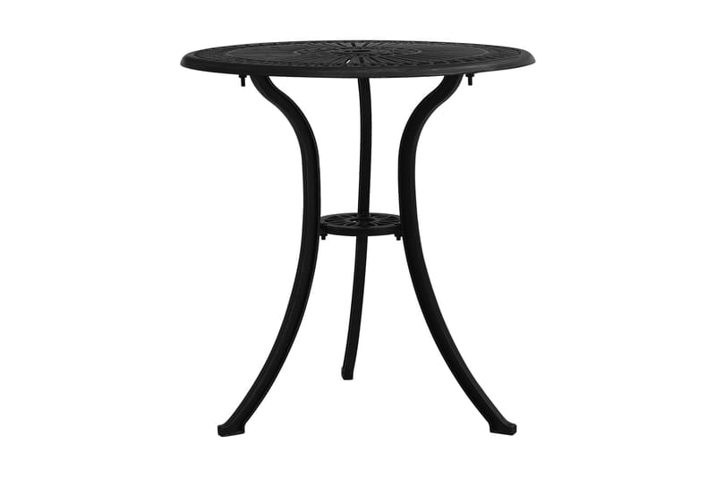 Havebord 62x62x65 cm Støbt Aluminium Sort - Sort - Havemøbler - Havesofaer & bænke - Udendørs bænk & havebænk