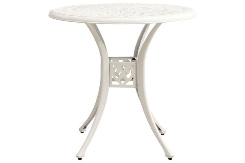 Havebord 78x78x72 cm Støbt Aluminium Hvid - Hvid - Havemøbler - Havesofaer & bænke - Udendørs bænk & havebænk