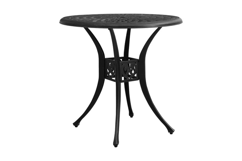 Havebord 78x78x72 cm Støbt Aluminium Sort - Sort - Havemøbler - Havesofaer & bænke - Udendørs bænk & havebænk