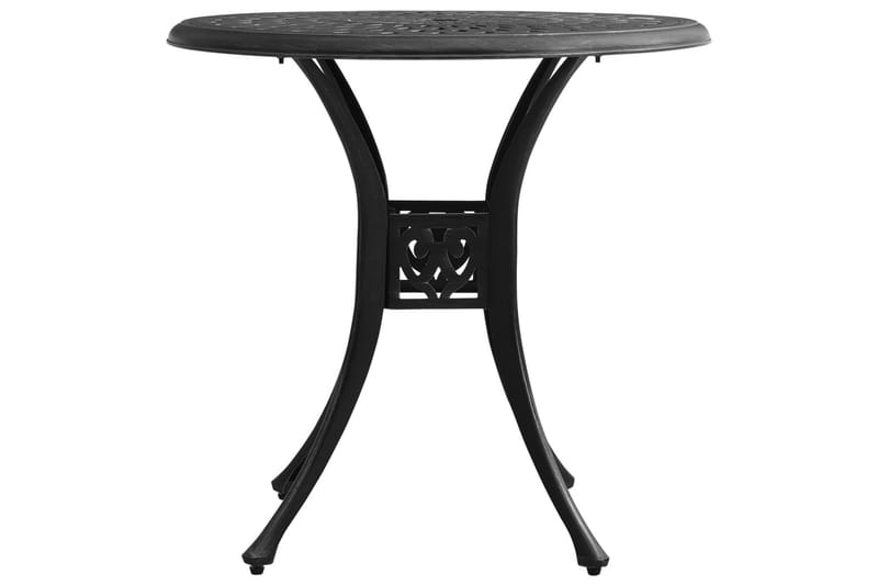 Havebord 78x78x72 cm Støbt Aluminium Sort - Sort - Havemøbler - Havesofaer & bænke - Udendørs bænk & havebænk