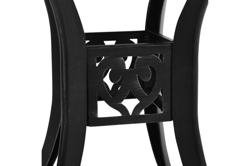 Havebord 78x78x72 cm Støbt Aluminium Sort - Sort - Havemøbler - Havesofaer & bænke - Udendørs bænk & havebænk