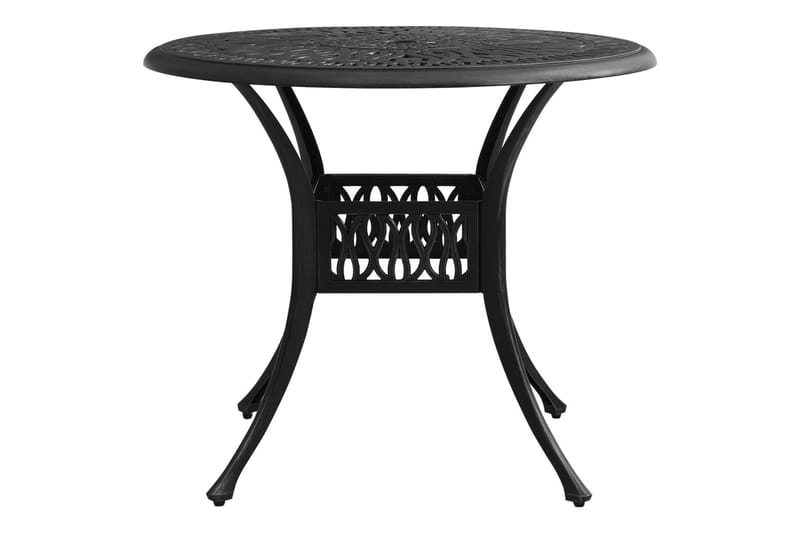 Havebord 90x90x74 cm Støbt Aluminium Sort - Sort - Havemøbler - Havesofaer & bænke - Udendørs bænk & havebænk