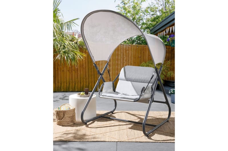 Havegynge Solagna - Lys grå, 114x117x182 cm - Havemøbler - Havesofaer & bænke - Gyngesofa