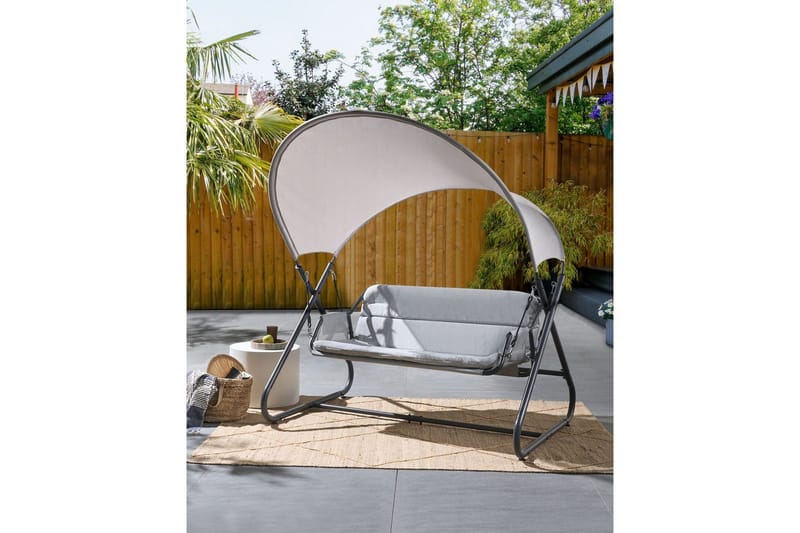 Havegynge Solagna - Lys grå, 168x113x187 cm - Havemøbler - Havesofaer & bænke - Gyngesofa