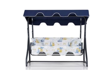 Havemøbelsæt Til Tre, Gyngestol Colomieuan Blå / Hvid