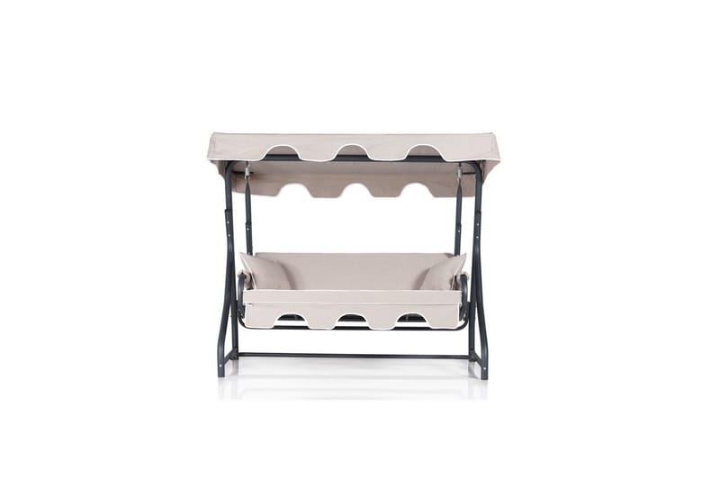 Havemøbelsæt Til Tre, Gyngestol Colomieuan Creme / Sort - Creme / Sort - Havemøbler - Havesofaer & bænke - Gyngesofa