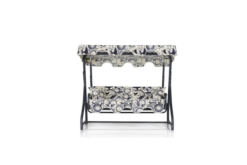 Havemøbelsæt Til Tre, Gyngestol Colomieuan Sort / Creme - Sort / Creme - Havemøbler - Havesofaer & bænke - Gyngesofa