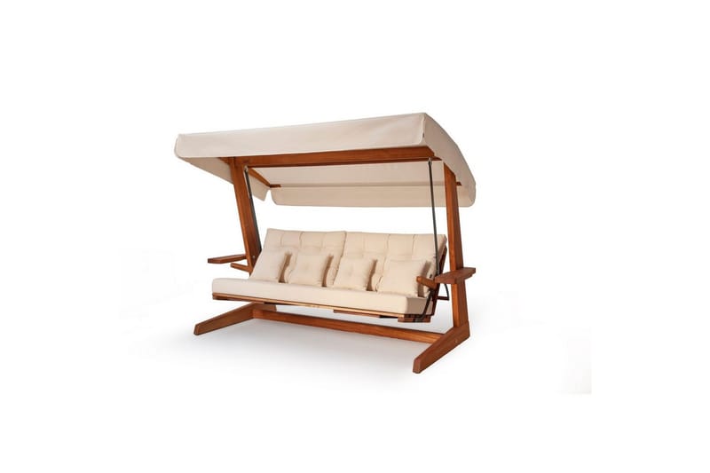 Havemøbelsæt Til Tre, Gyngestol Dasina Naturlig / Beige - Naturlig / Beige - Havemøbler - Havesofaer & bænke - Gyngesofa