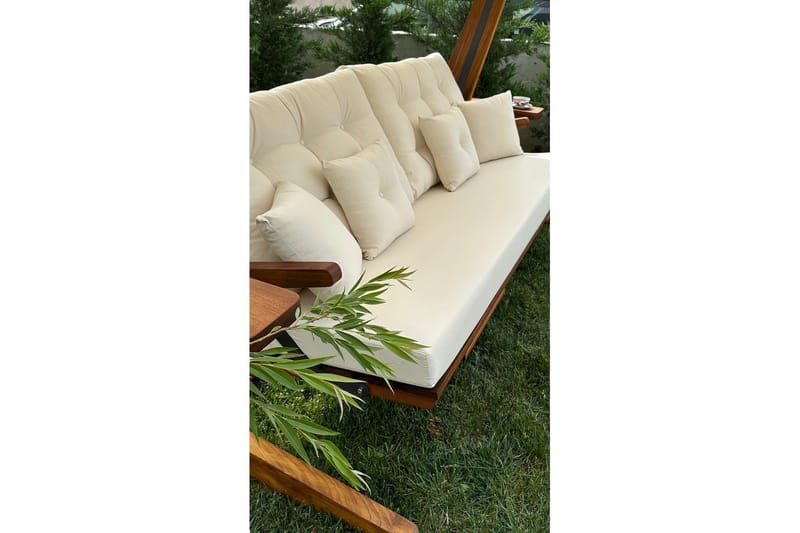 Havemøbelsæt Til Tre, Gyngestol Dasina Naturlig / Beige - Naturlig / Beige - Havemøbler - Havesofaer & bænke - Gyngesofa