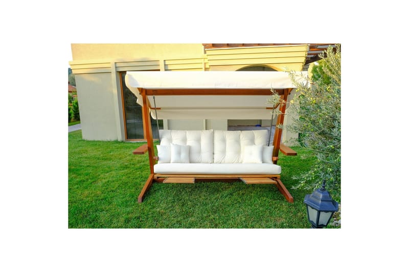 Havemøbelsæt Til Tre, Gyngestol Dasina Naturlig / Beige - Naturlig / Beige - Havemøbler - Havesofaer & bænke - Gyngesofa