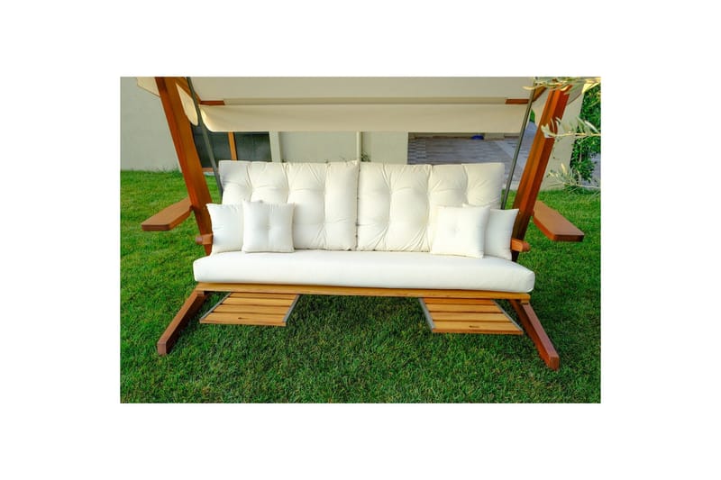 Havemøbelsæt Til Tre, Gyngestol Dasina Naturlig / Beige - Naturlig / Beige - Havemøbler - Havesofaer & bænke - Gyngesofa