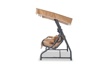 Havemøbelsæt Til Tre, Gyngestol Gowanda (200 x 165 x 110 cm) Beige - Beige - Havemøbler - Havesofaer & bænke - Hængesofaer