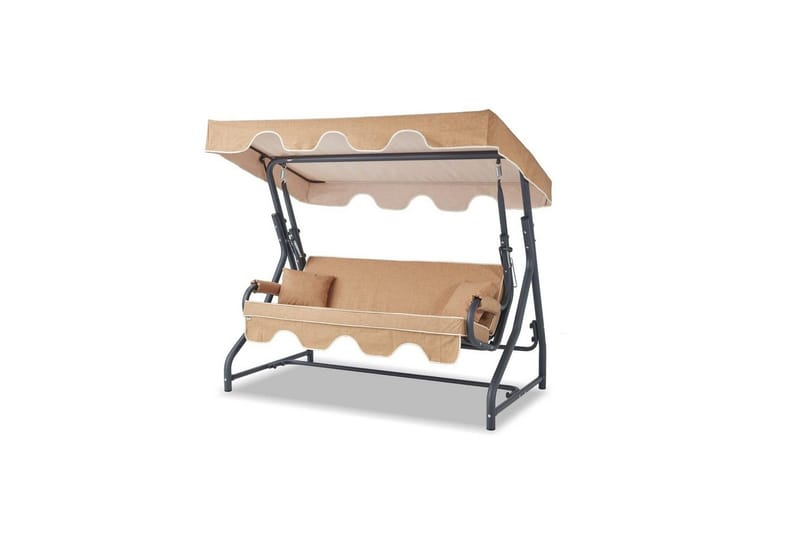 Havemøbelsæt Til Tre, Gyngestol Gowanda (200 x 165 x 110 cm) Beige, Beige