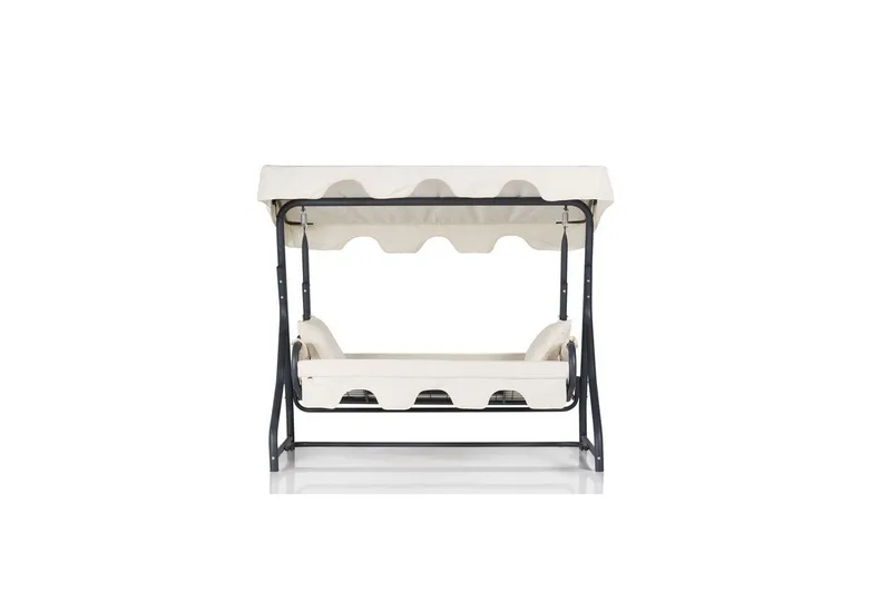 Havemøbelsæt Til Tre, Gyngestol Gowanda (200 x 165 x 110 cm) Hvid - Hvid - Havemøbler - Havesofaer & bænke - Hængesofaer