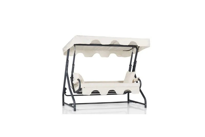 Havemøbelsæt Til Tre, Gyngestol Gowanda (200 x 165 x 110 cm) Hvid - Hvid - Havemøbler - Havesofaer & bænke - Hængesofaer
