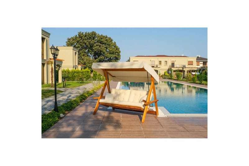 Havemøbelsæt Til Tre, Gyngestol Hazim Naturlig / Beige - Natur/Beige - Havemøbler - Havesofaer & bænke - Gyngesofa