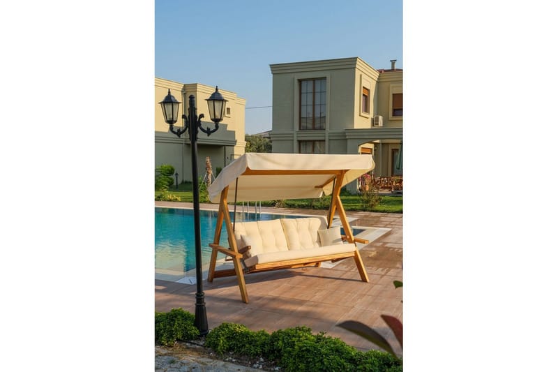 Havemøbelsæt Til Tre, Gyngestol Hazim Naturlig / Beige - Natur/Beige - Havemøbler - Havesofaer & bænke - Gyngesofa