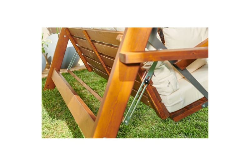 Havemøbelsæt Til Tre, Gyngestol Hazim Naturlig / Beige - Natur/Beige - Havemøbler - Havesofaer & bænke - Gyngesofa