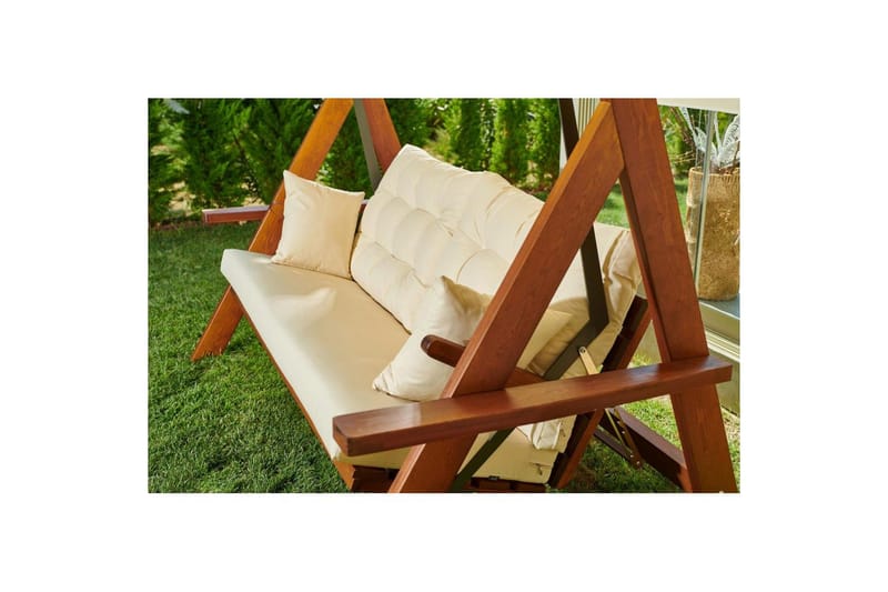 Havemøbelsæt Til Tre, Gyngestol Hazim Naturlig / Beige - Natur/Beige - Havemøbler - Havesofaer & bænke - Gyngesofa