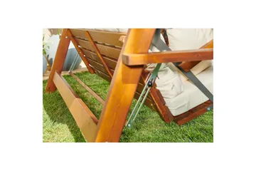 Havemøbelsæt Til Tre, Gyngestol Hazim Naturlig / Beige - Natur/Beige - Havemøbler - Havesofaer & bænke - Gyngesofa