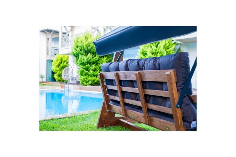 Havemøbelsæt Til Tre - Antracit, 220 x 100 x 175 cm - Havemøbler - Havesofaer & bænke - Gyngesofa