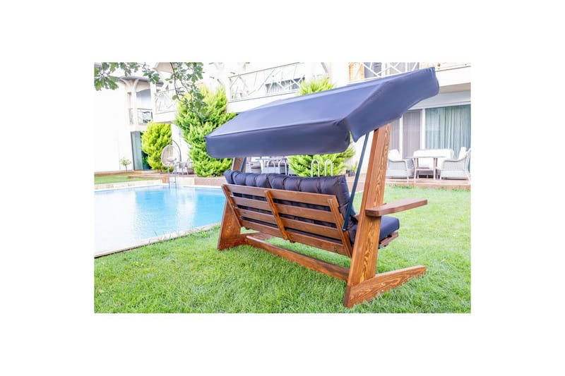 Havemøbelsæt Til Tre - Antracit, 237 x 100 x 175 cm - Havemøbler - Havesofaer & bænke - Gyngesofa