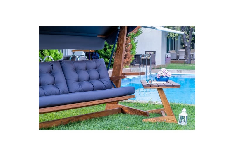 Havemøbelsæt Til Tre - Antracit, 237 x 100 x 175 cm - Havemøbler - Havesofaer & bænke - Gyngesofa