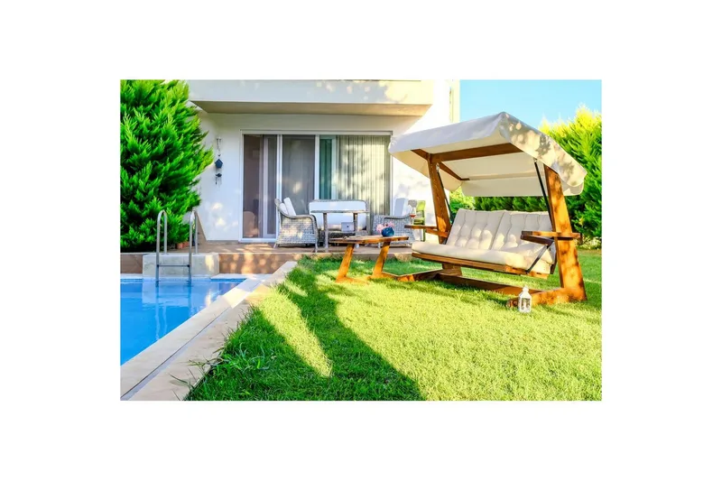 Havemøbelsæt Til Tre - Beige, 237 x 100 x 175 cm - Havemøbler - Havesofaer & bænke - Gyngesofa