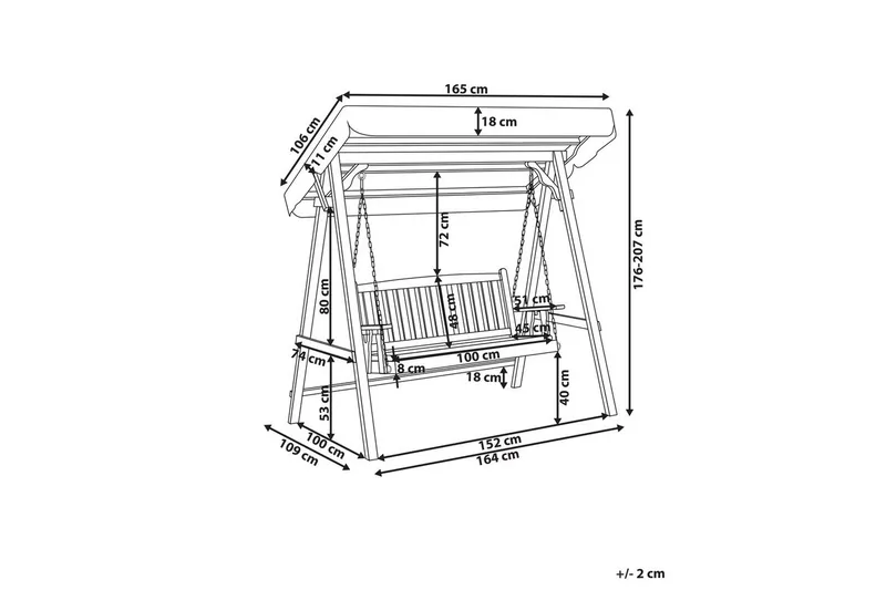 Havestol Caviola - Havemøbler - Havesofaer & bænke - Gyngesofa