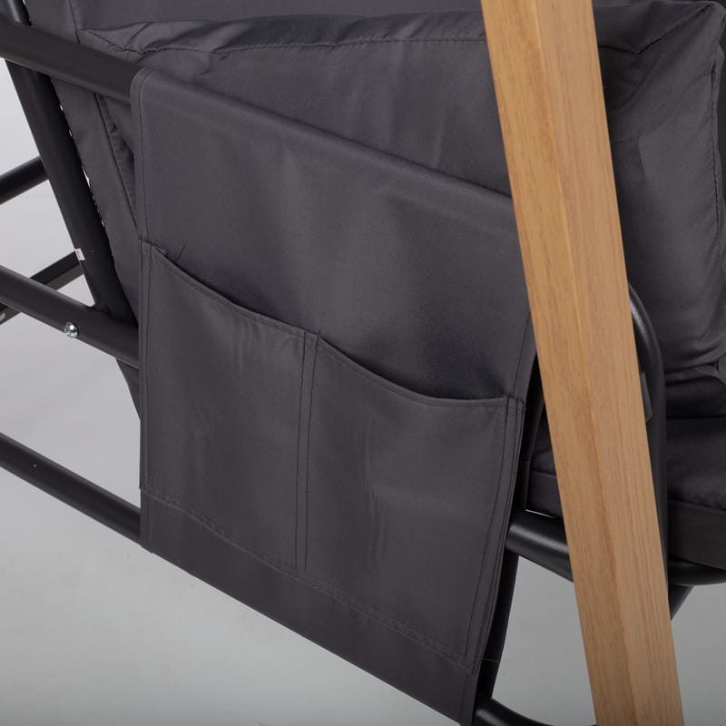 Havestolpe HOME4YOU Helia 3-personers havegynge - Grå - Havemøbler - Havesofaer & bænke - Gyngesofa