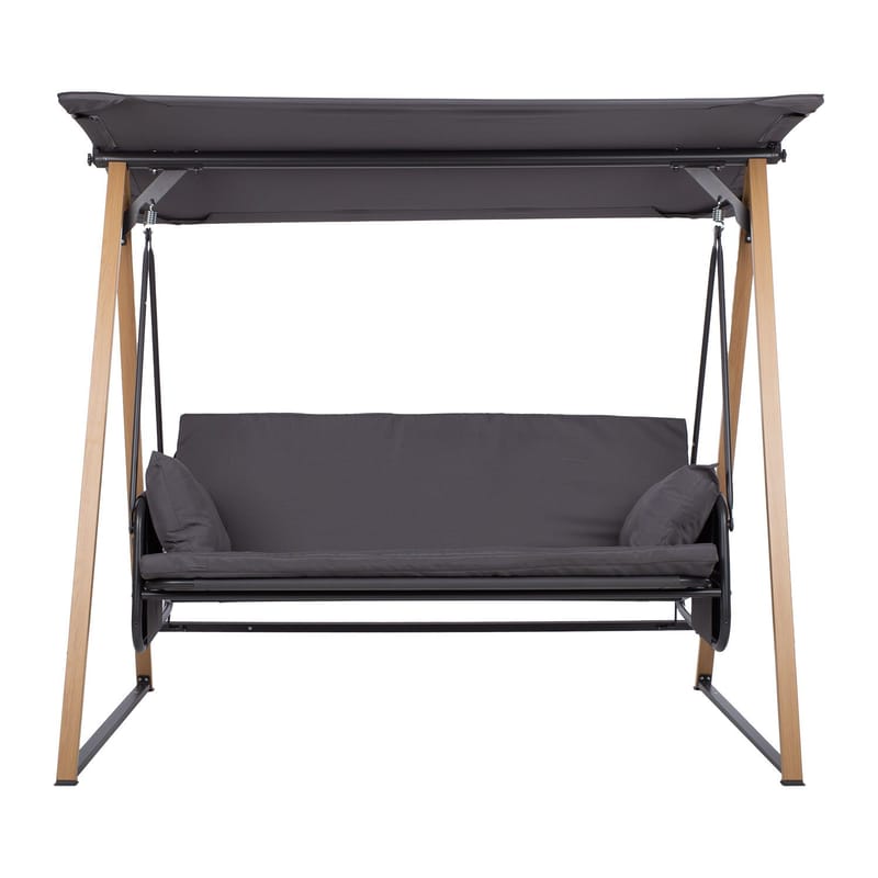 Havestolpe HOME4YOU Helia 3-personers havegynge - Grå - Havemøbler - Havesofaer & bænke - Gyngesofa