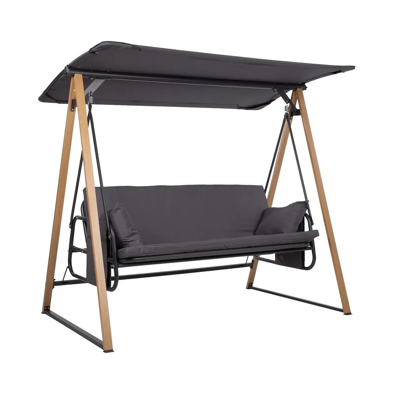 Havestolpe HOME4YOU Helia 3-personers havegynge, Grå