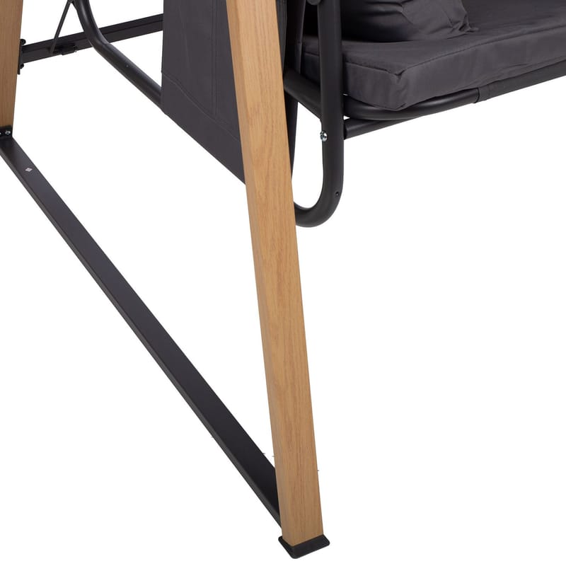 Havestolpe HOME4YOU Helia 3-personers havegynge - Grå - Havemøbler - Havesofaer & bænke - Gyngesofa